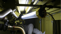 An LX-400 safely illuminating the interior of a Boeing 737 fuel tank whilst maintenance is being carried out.