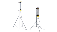 Wolf luminaires can be fixed on tripods and positioned exactly where needed