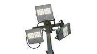 The middle light can be tilted and the outer lights can be both rotated and tilted