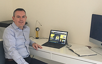 Wolf’s Regional Director for the Middle East & Caspian regions, Graeme Aittis, preparing to give a webinar from his Dubai Home